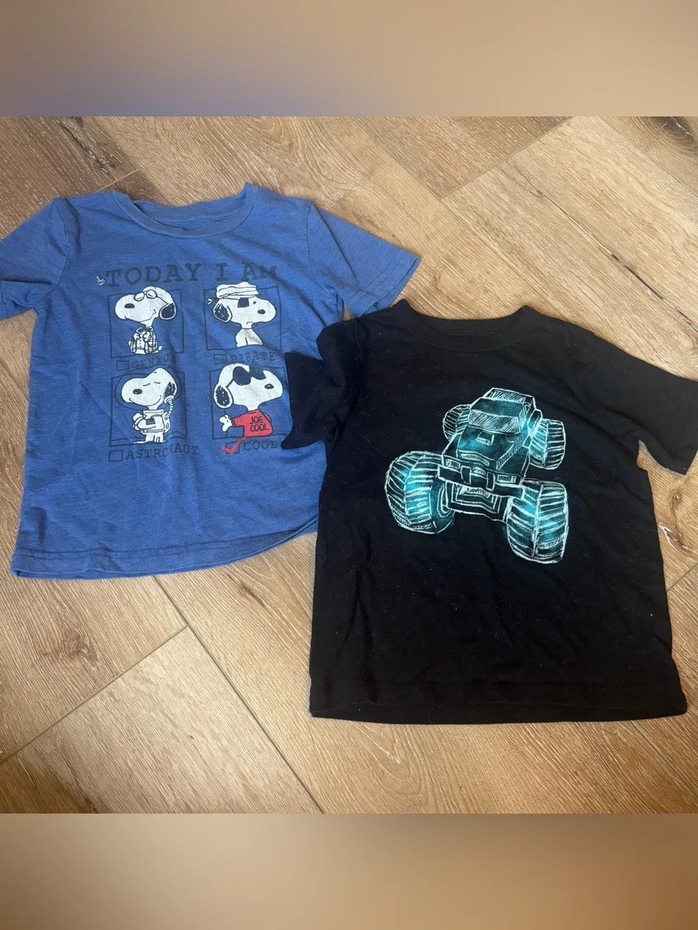 Toddler boys size 3T shirt bundle - snoopy and monster truck